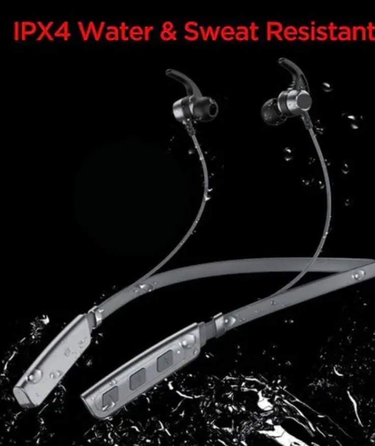Neckband True Wireless Bluetooth Earphones with 8 Hours Playtime & Compatible for all Smartphones (Black)