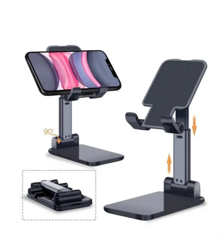 Mobile Phone Holder, Adjustable, Foldable, Anti-Skid, Wide Compatibility  Wishlist  Share  (Black) Tabletop