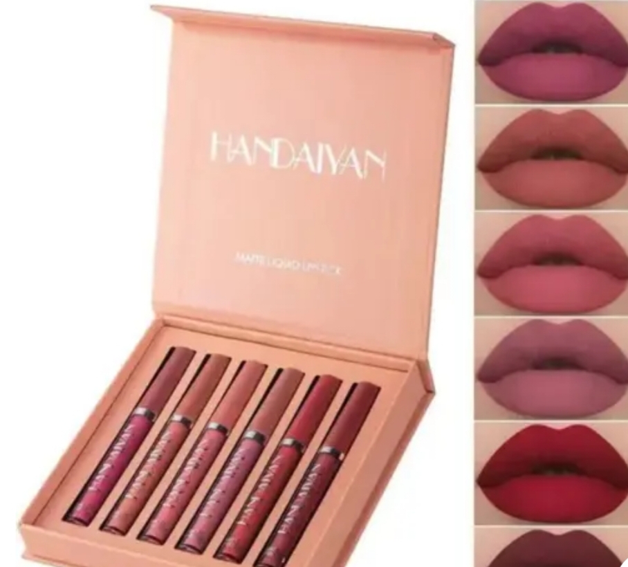 New velvet long lasting waterproof non transfer liquid matte lipstick set of 6