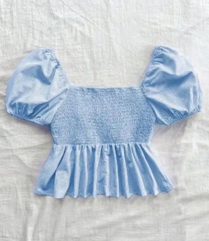 24ERA Women/girls Stylish  slleeveles Top blue